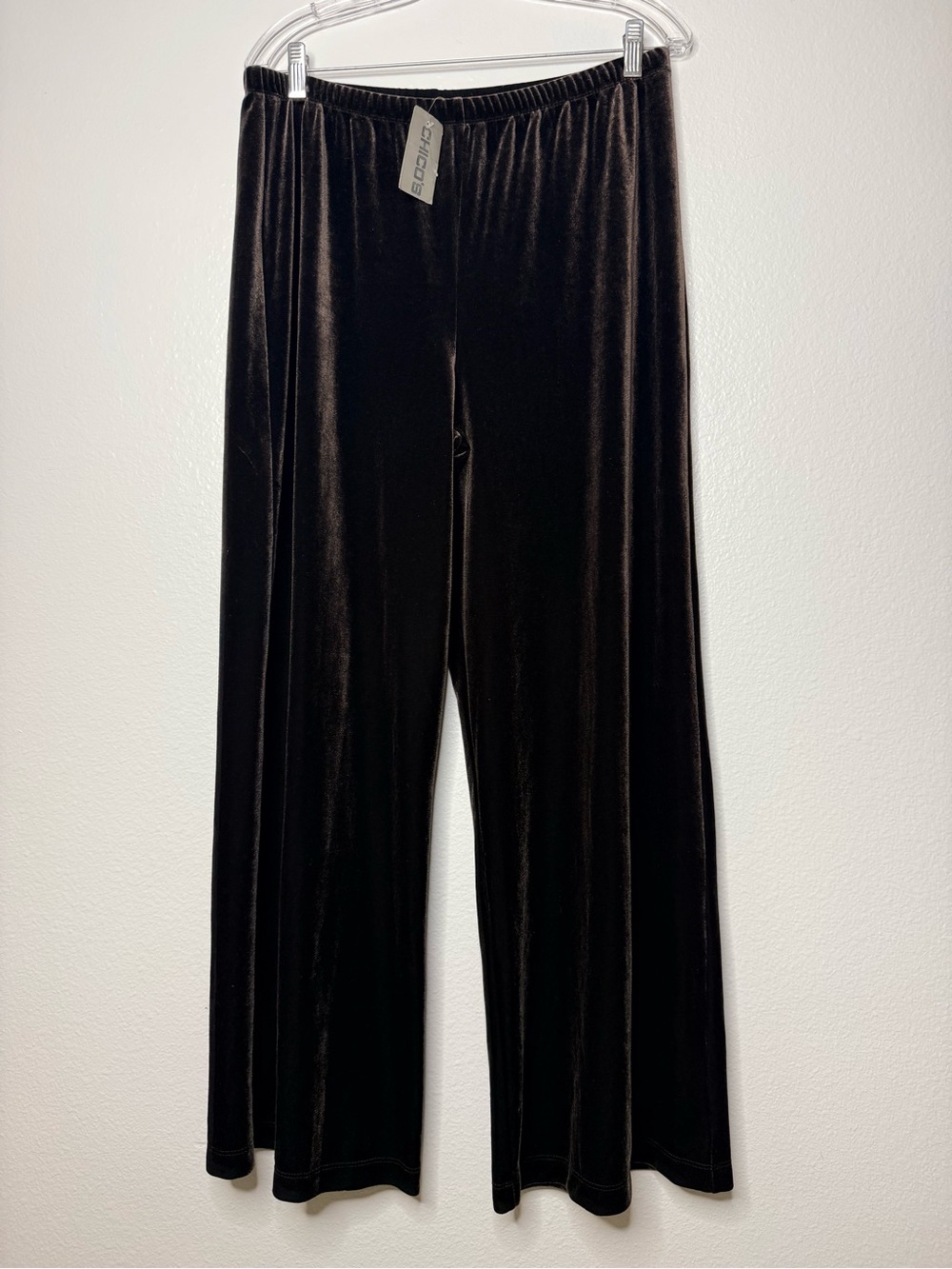 NEW CHICO’s Brown Velvet Pants LG | 30” Inseam - Picture 2 of 9